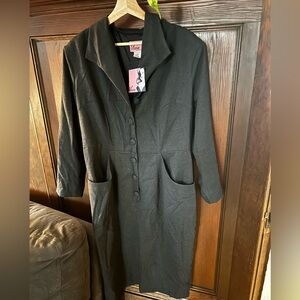 Vixen Miss Kitty Secretary Dress gray 2X